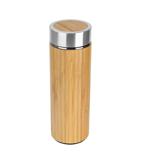 544 Bambu Çift Katlı 304 Paslanmaz Çelik 450 ML Mug Termos Bardak - Görsel 3