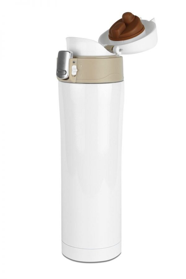 Baylar Kaliteli Çift katman Paslanmaz Çelik 500 ML Termos Bardak Beyaz - Görsel 8