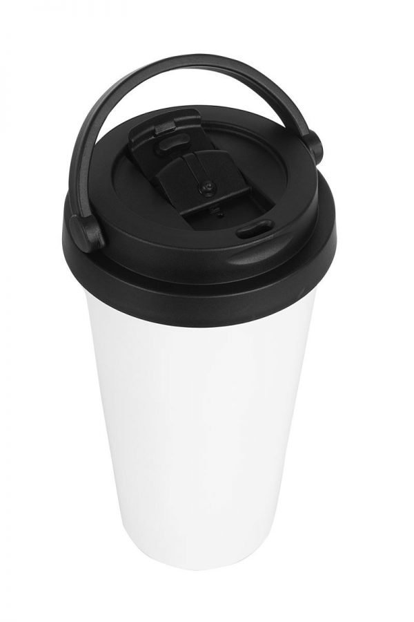 Baylar Kaliteli Çift katman Paslanmaz Çelik 500 ML Termos Bardak Beyaz - Görsel 2