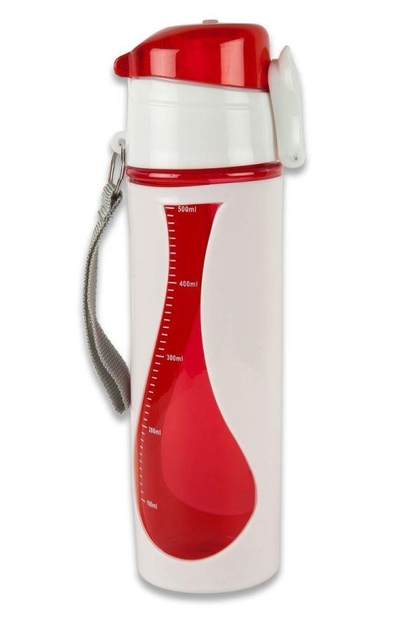 810 Kırmızı Plastik Matara Suluk Süzgeçli 500 ML