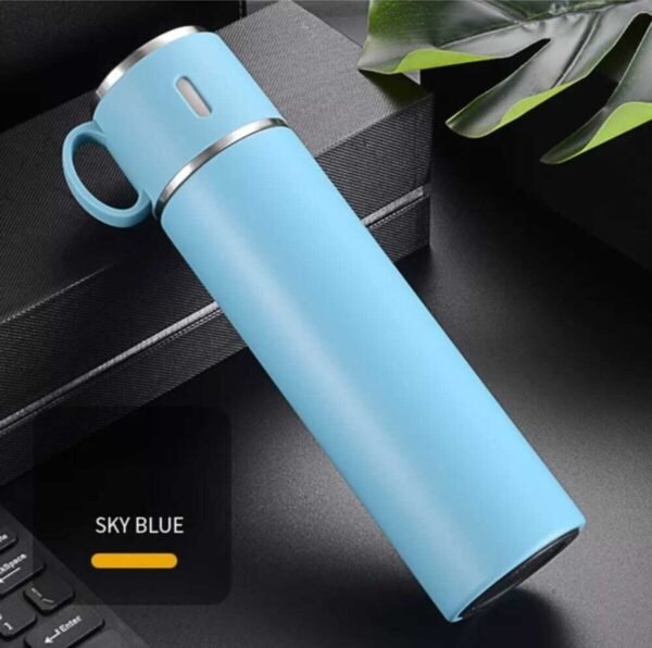 Baylar 316L Kaliteli Paslanmaz Çelik 580 ML Bardaklı Termos Mavi